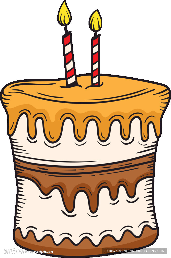 生日蛋糕插畫