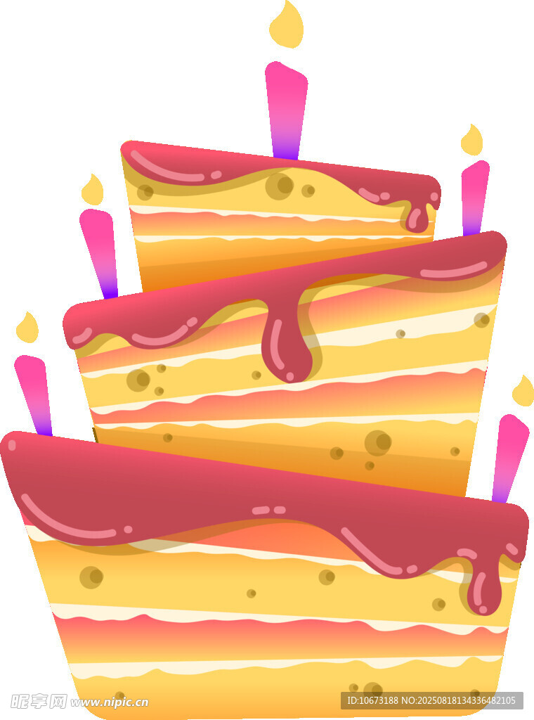 三層美味生日蛋糕