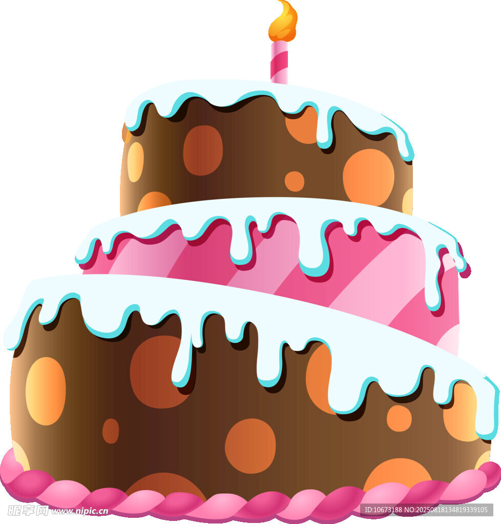 三層美味生日蛋糕