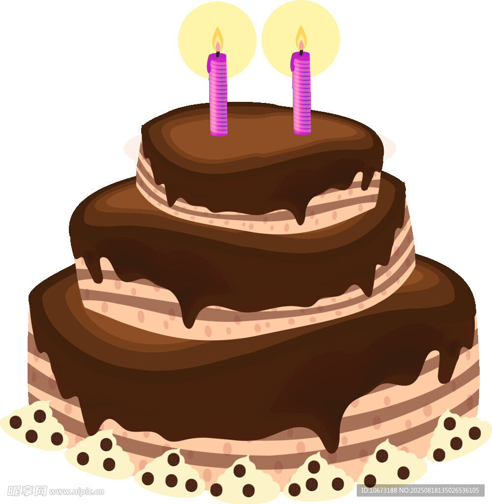 三層巧克力生日蛋糕