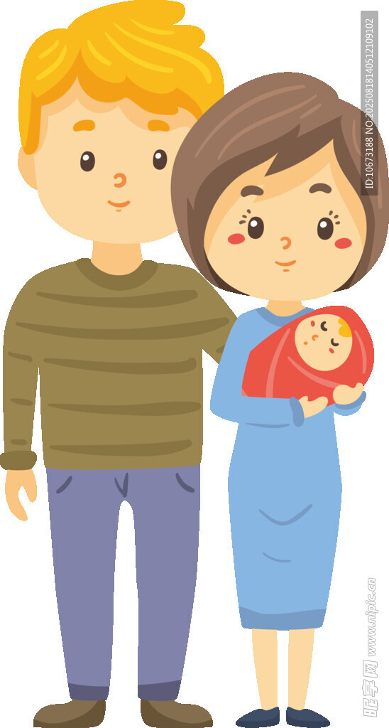幸福三口之家溫馨畫面