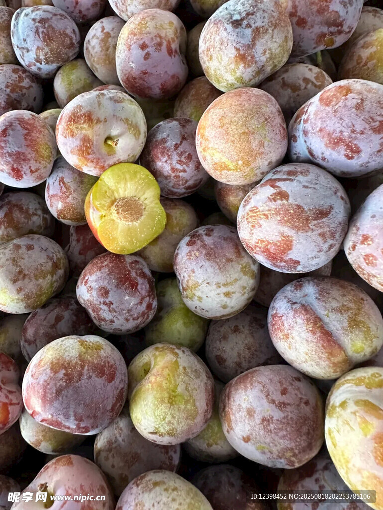多彩飽滿的新鮮李子