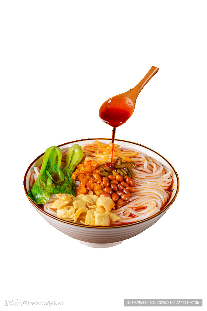 美味拉面澆汁瞬間