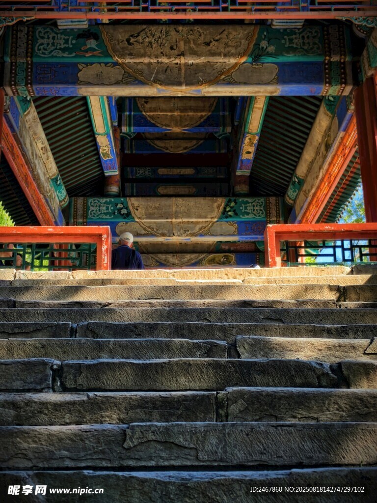 古建臺階 頤和園 盡顯中式韻味