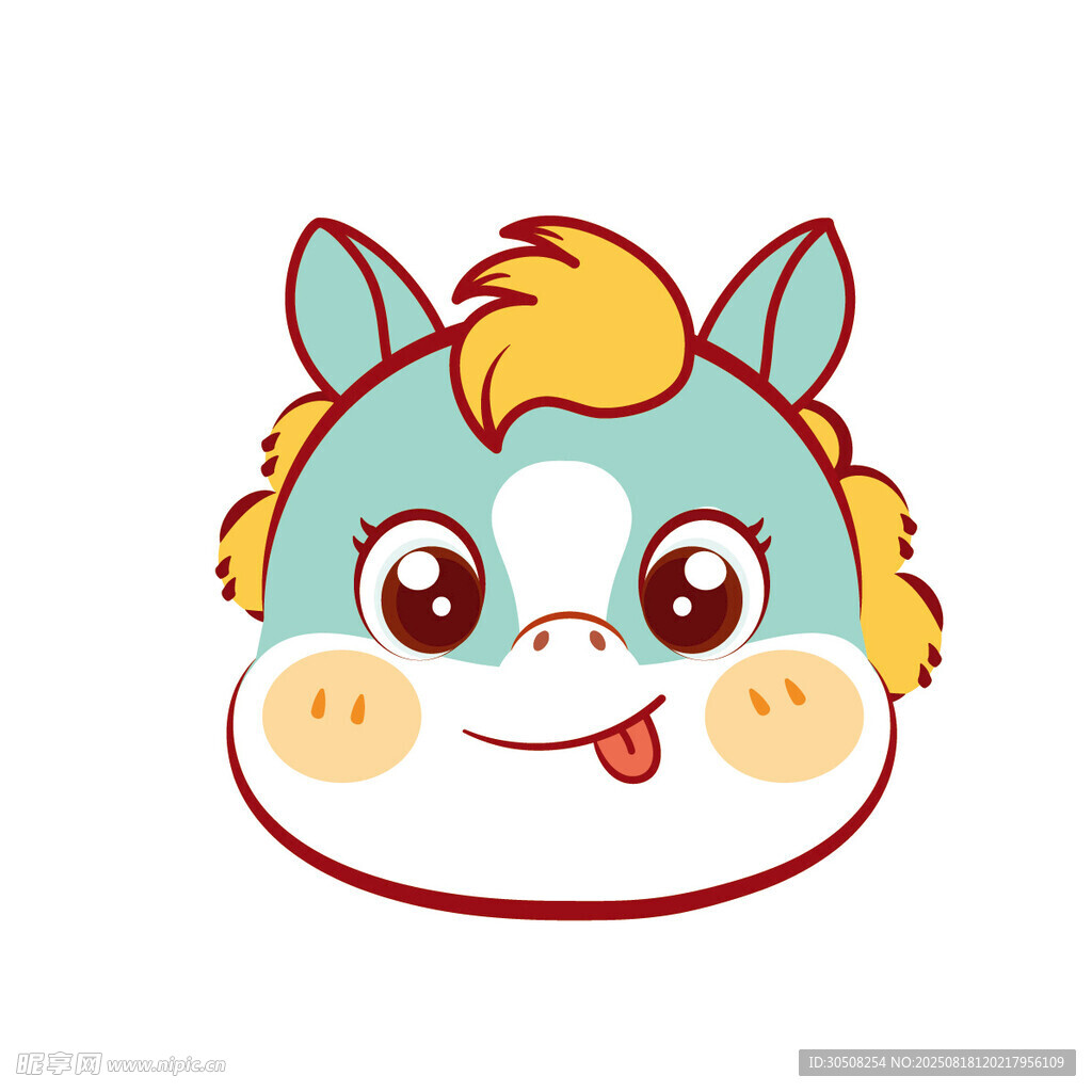 可愛卡通小馬頭像