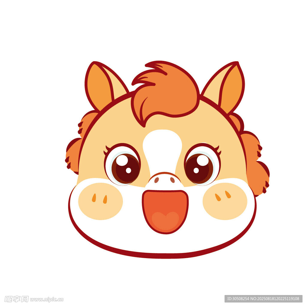 可愛(ài)小馬卡通頭像