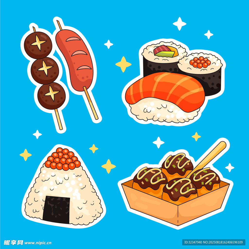 日式美食貼紙