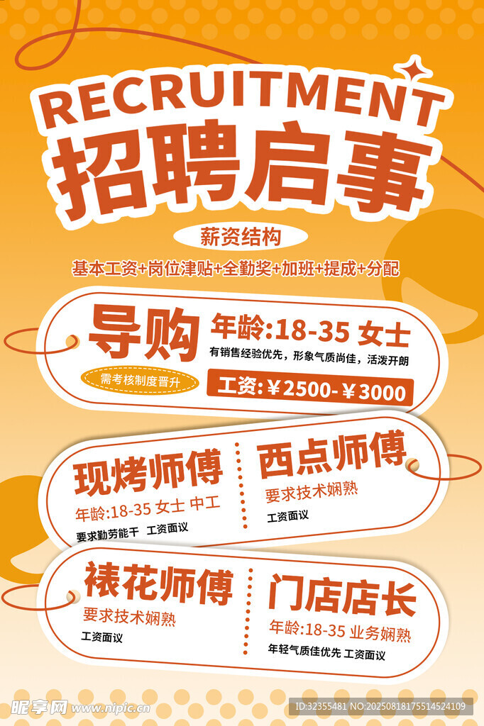 超市招聘啟事多崗位招人