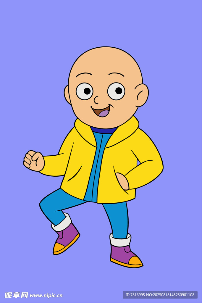 可愛光頭小男孩活力起舞