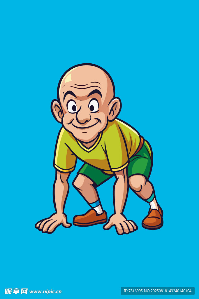 準(zhǔn)備起跑的小男孩