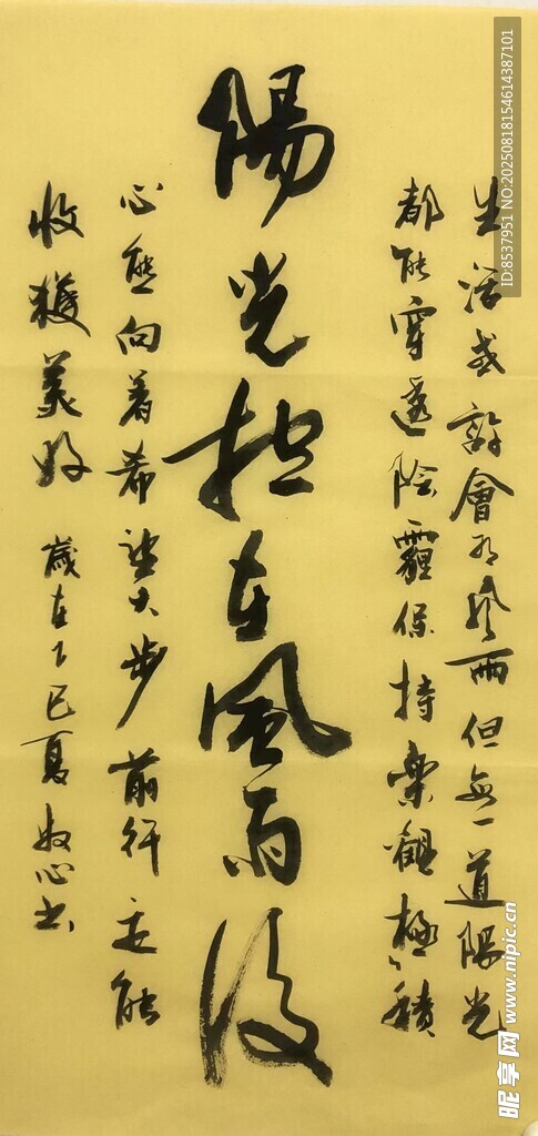 陽(yáng)光總在風(fēng)雨后 楊克東書(shū)法