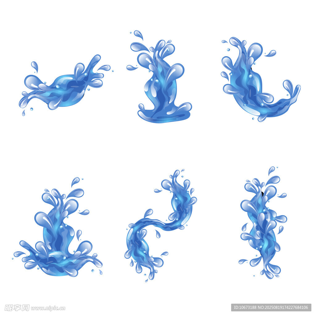 藍色水墨風(fēng)格水花圖案