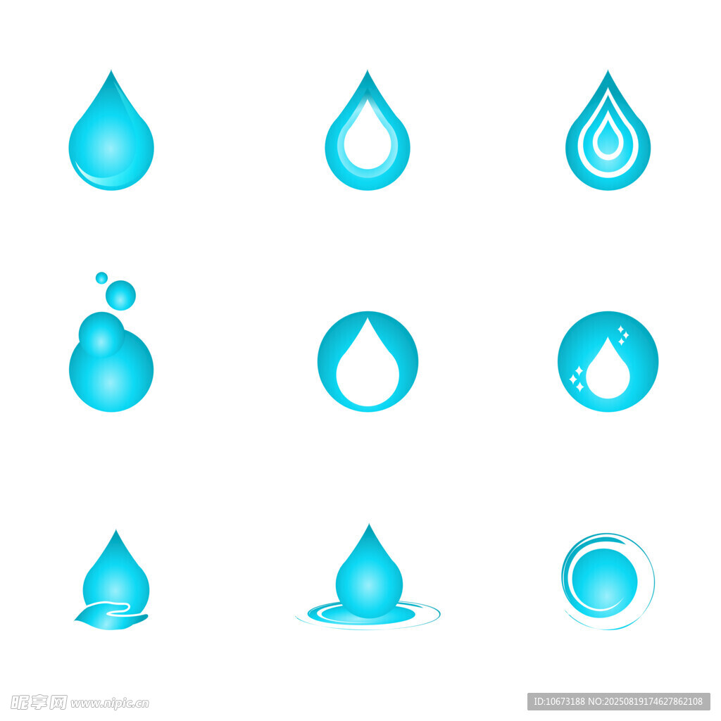 水滴圖標(biāo)集合