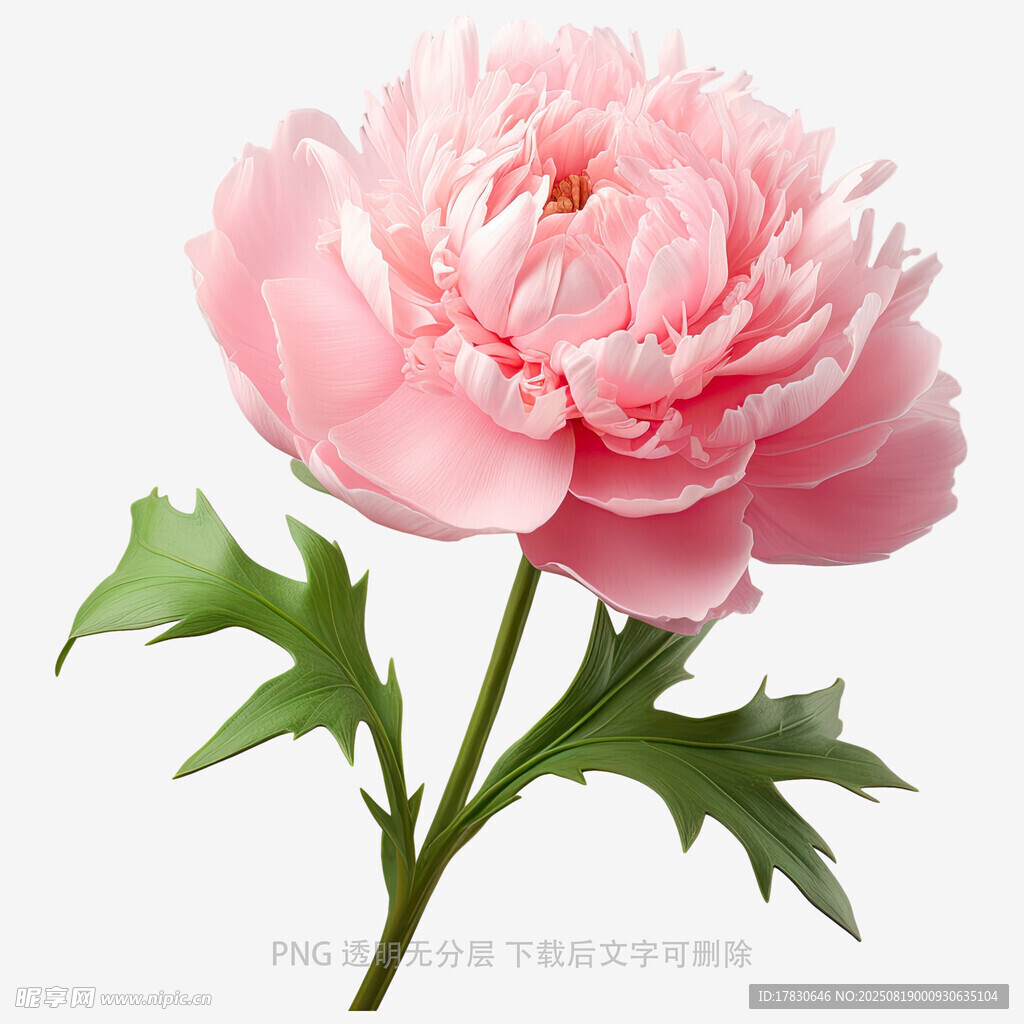 嬌艷粉色芍藥花特寫