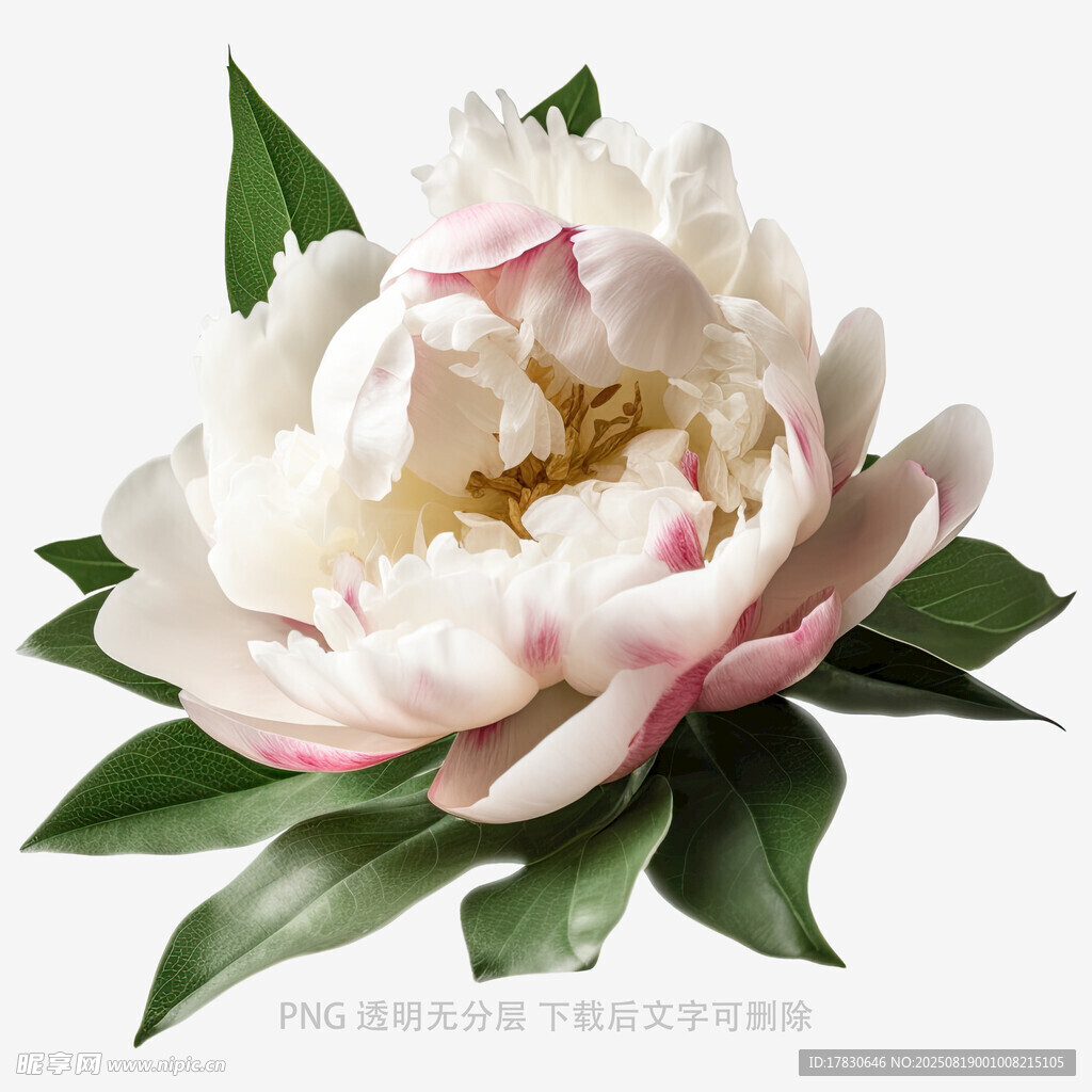 盛開的白色芍藥花