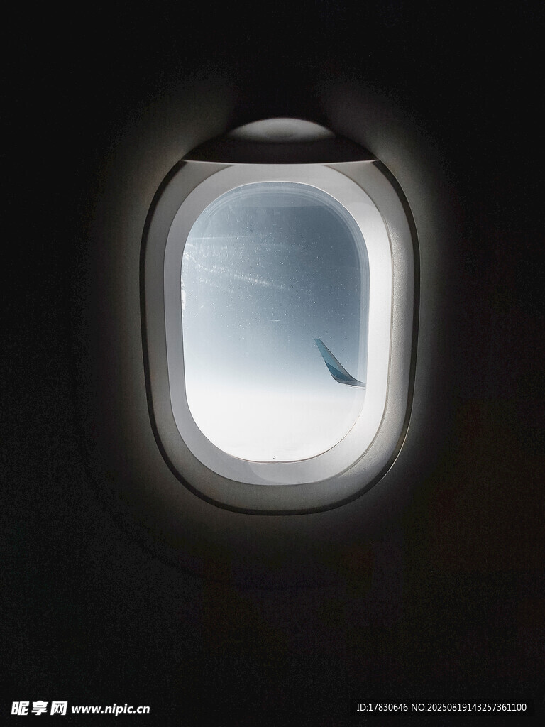 飛機舷窗望外的天際景象
