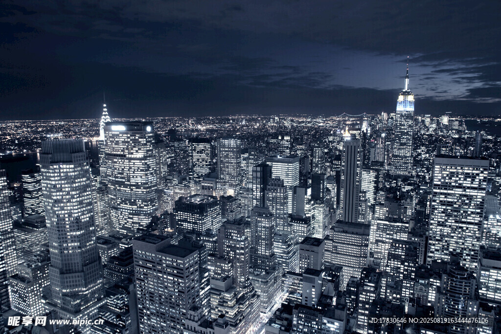 城市夜景俯瞰