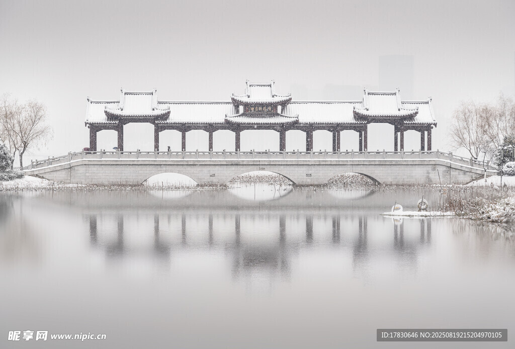武漢沙湖公園雪景
