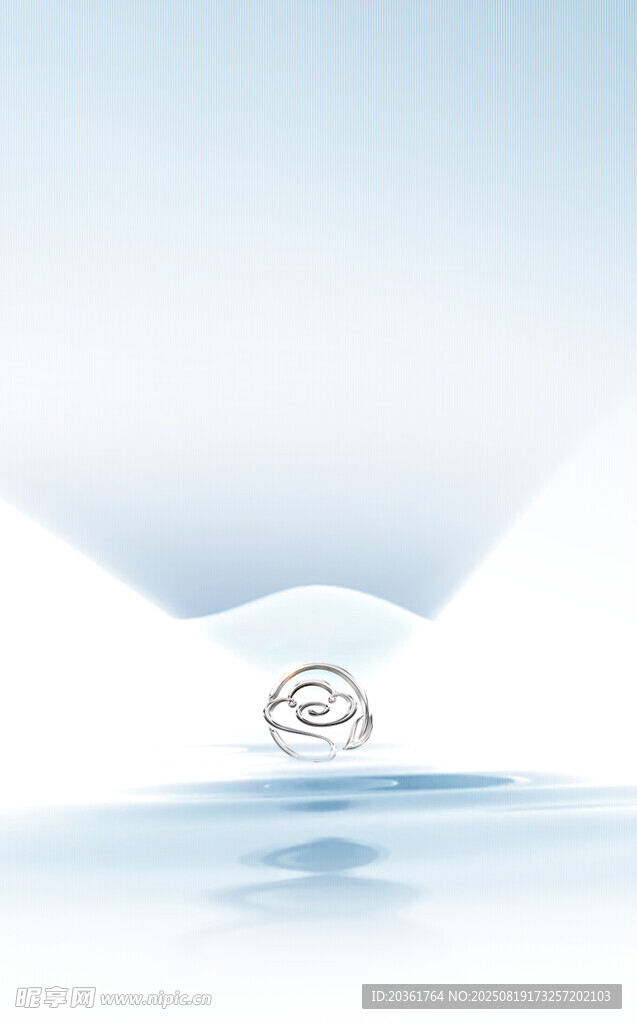 水面上的簡約標志倒影