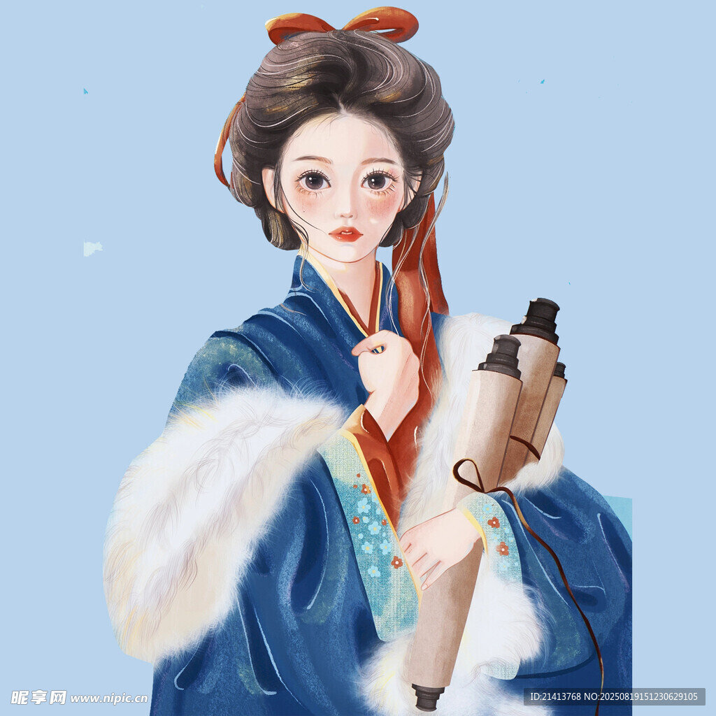 古風(fēng)持笛女子優(yōu)雅形象