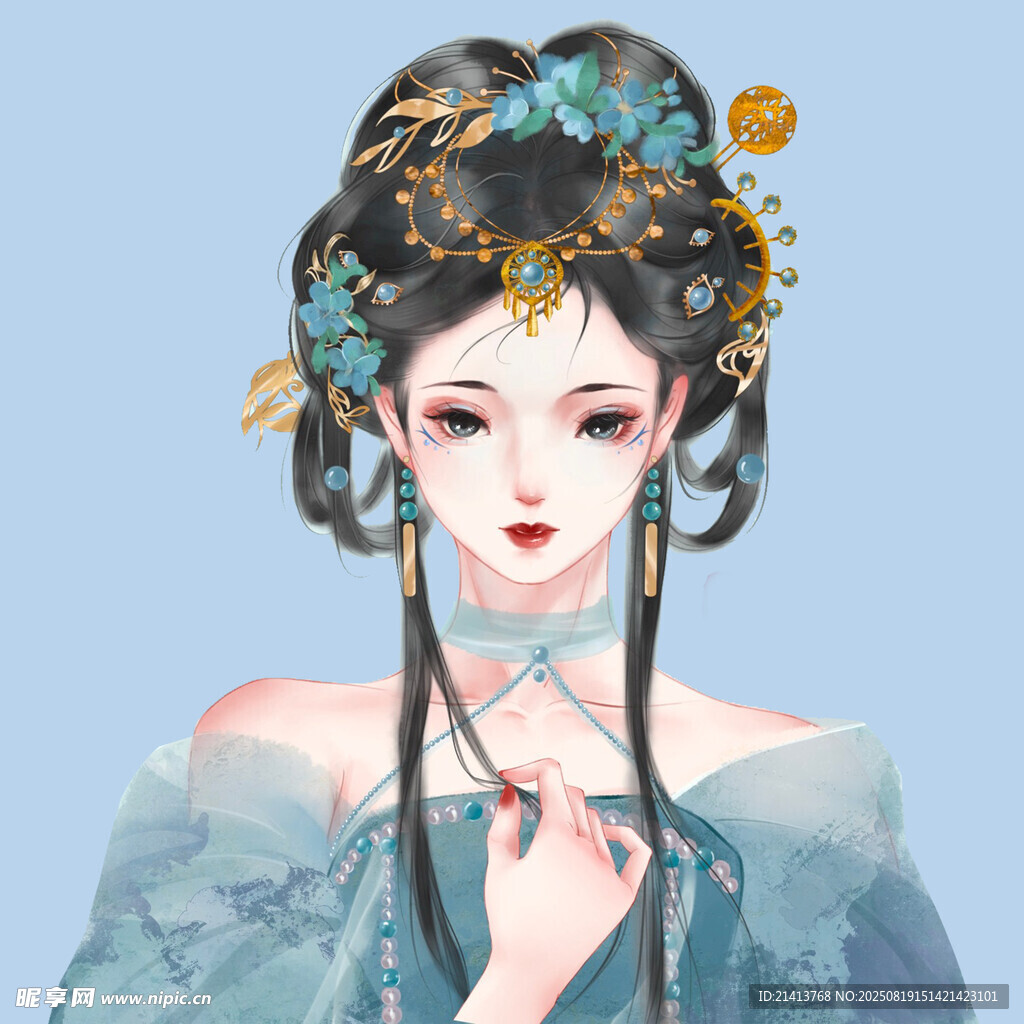 古風(fēng)佳人 青絲華飾展風(fēng)韻