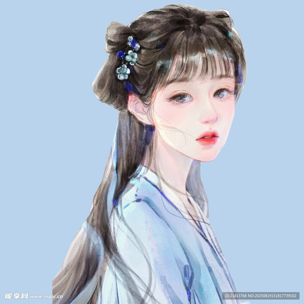 古風女子側(cè)顏美繪