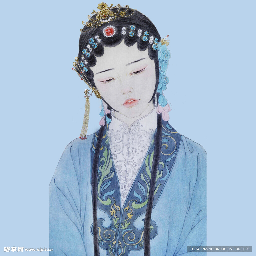 古風(fēng)戲曲扮相女子形象