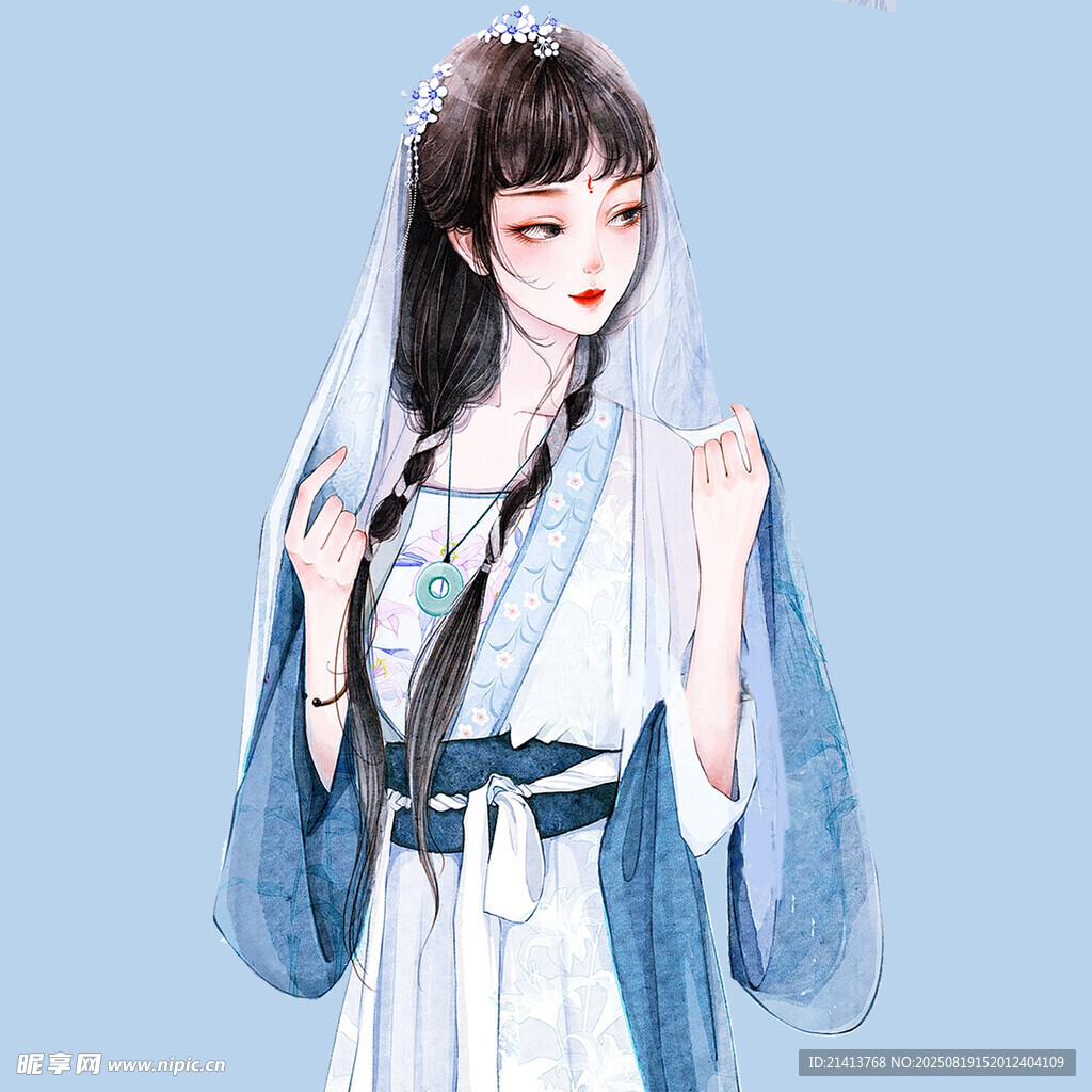 古風(fēng)漢服女子優(yōu)雅造型