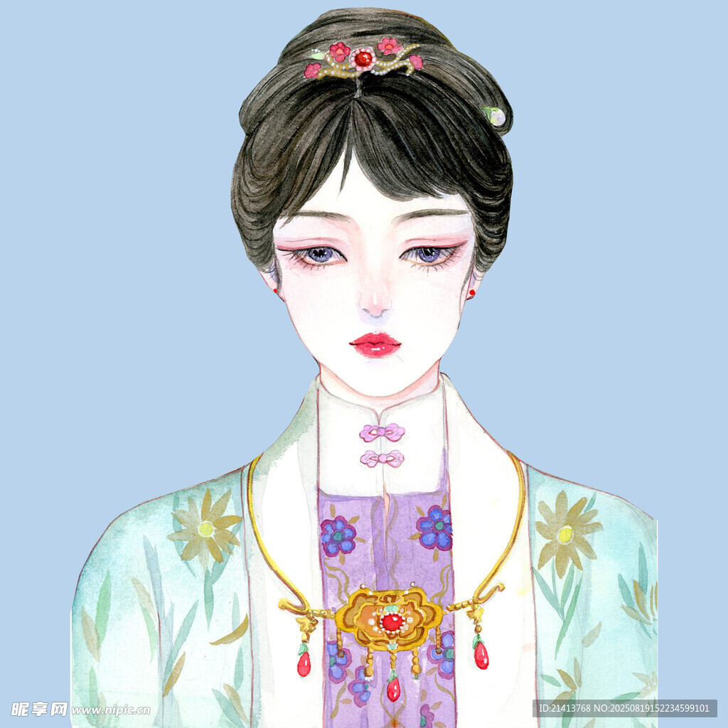 古風典雅漢服女子形象
