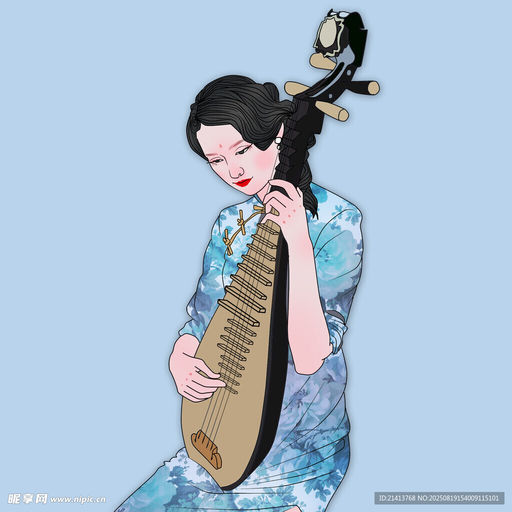 古典女子優(yōu)雅彈奏琵琶