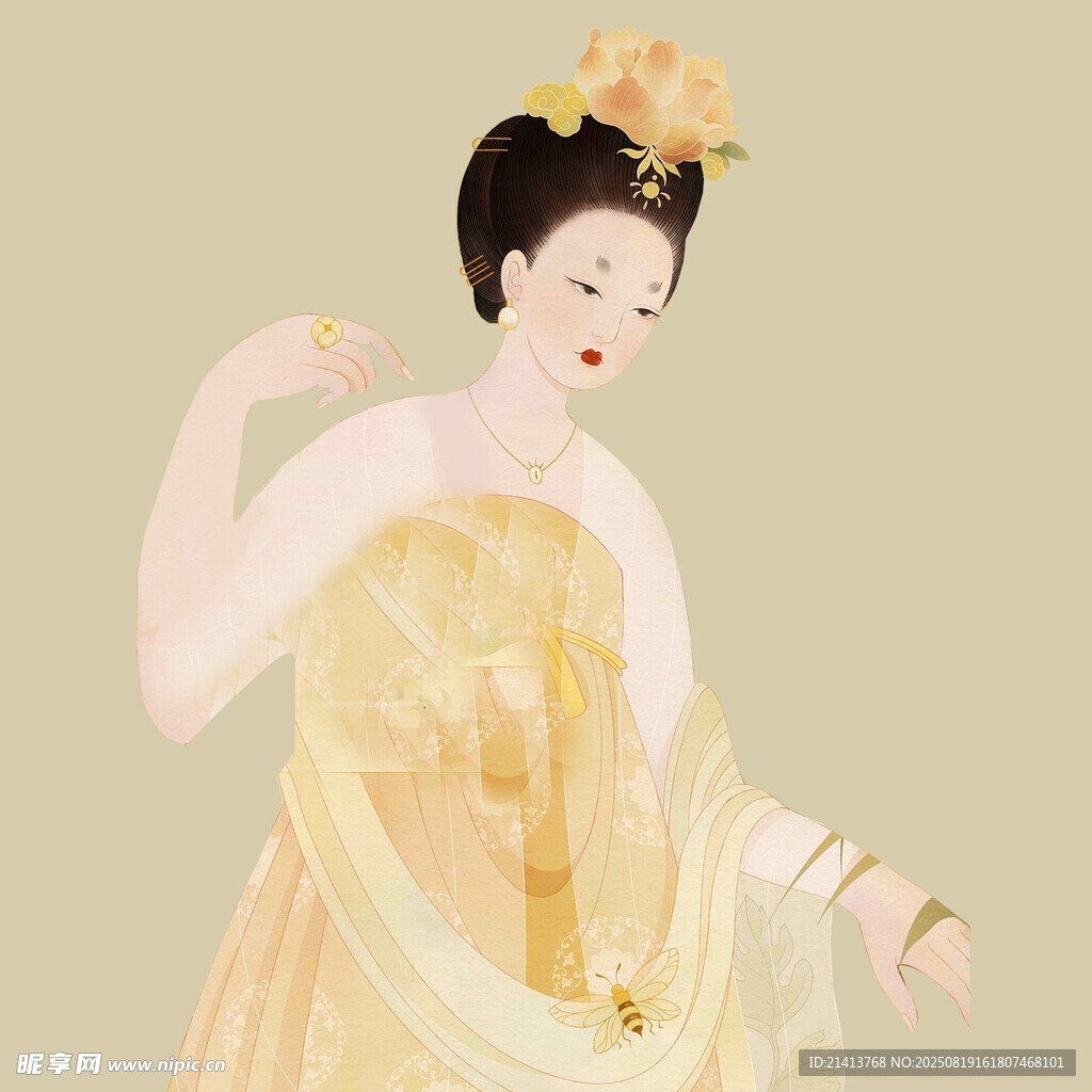 唐代仕女圖 華美服飾盡顯風(fēng)情