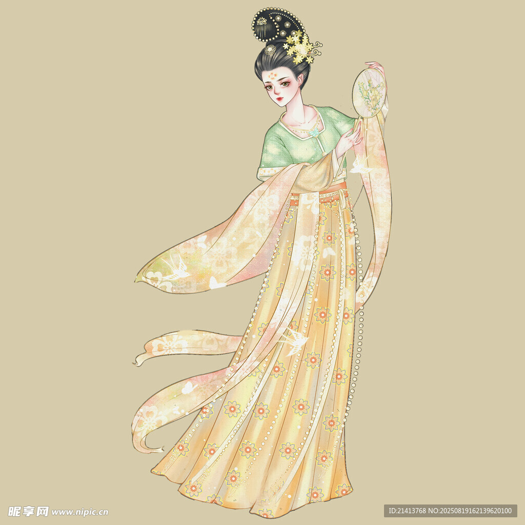 唐代仕女圖 飄逸華美風(fēng)姿