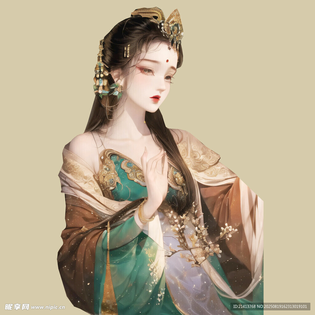 古風美人 華服簪花展古韻