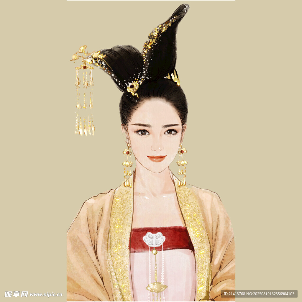 唐代華麗服飾古裝女子