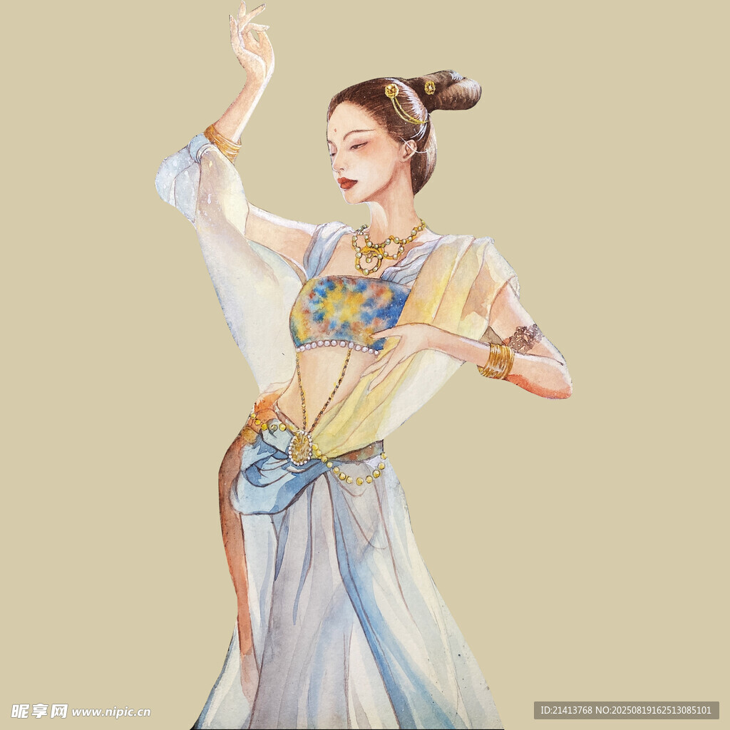 古典舞女優(yōu)雅起舞