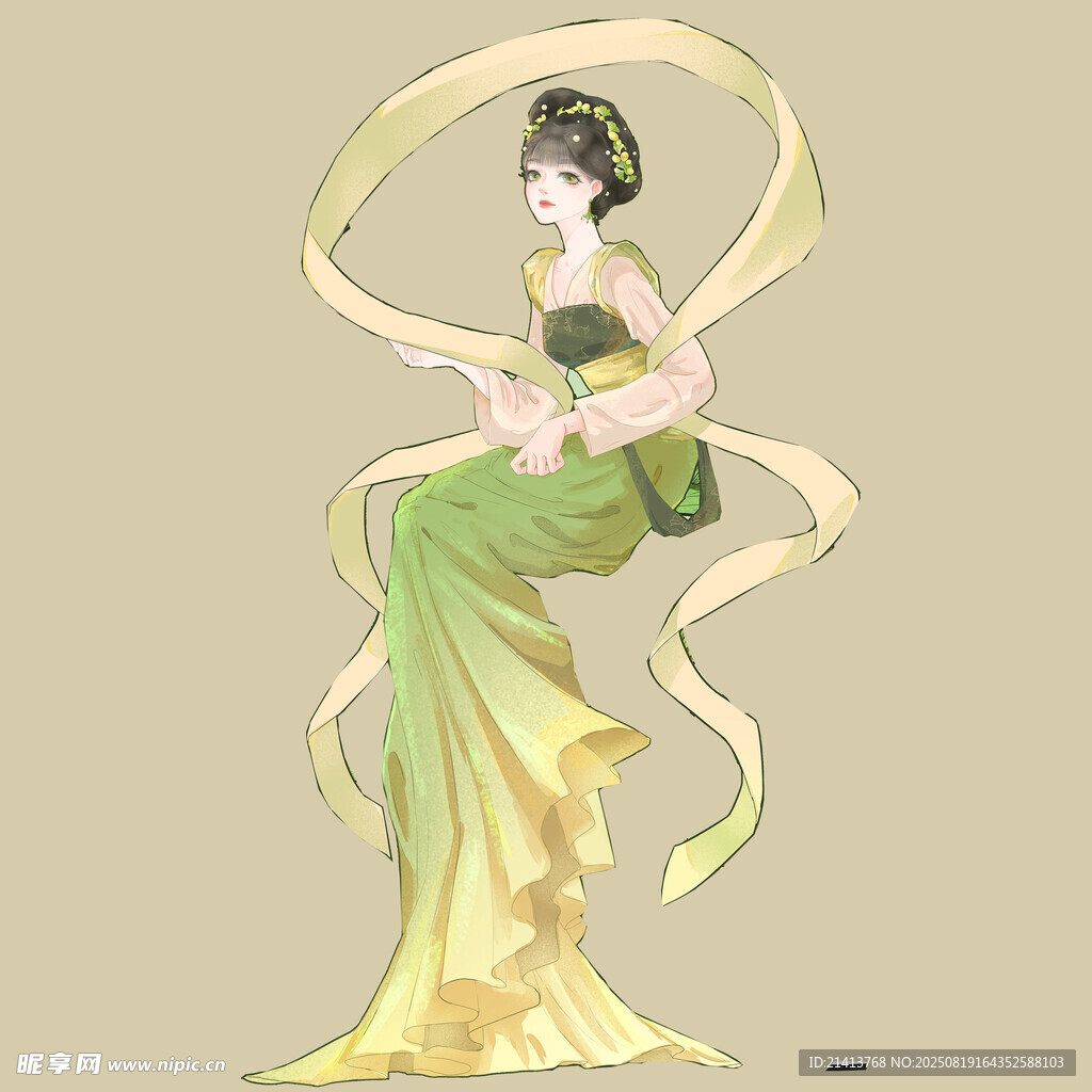 古典飄逸的漢服女子形象