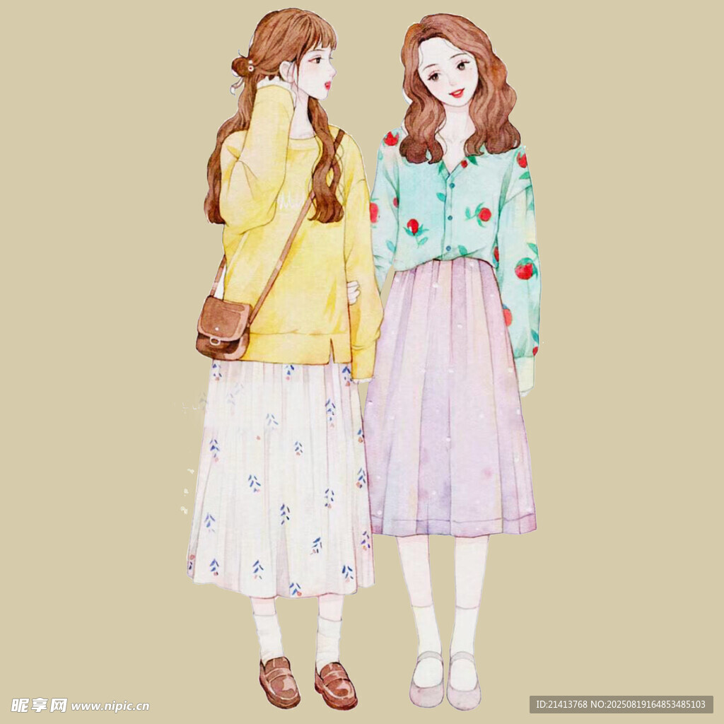兩位時尚女孩的春日穿搭