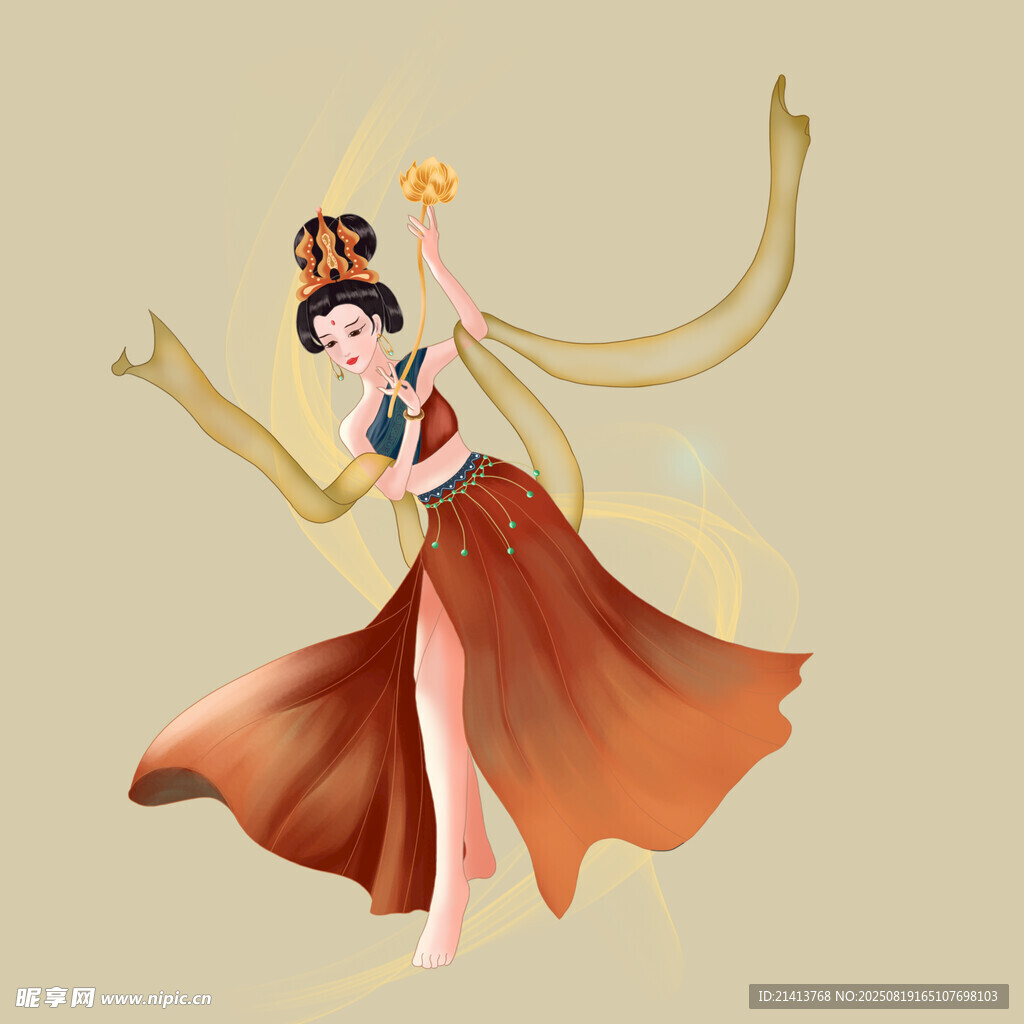敦煌飛天神女起舞