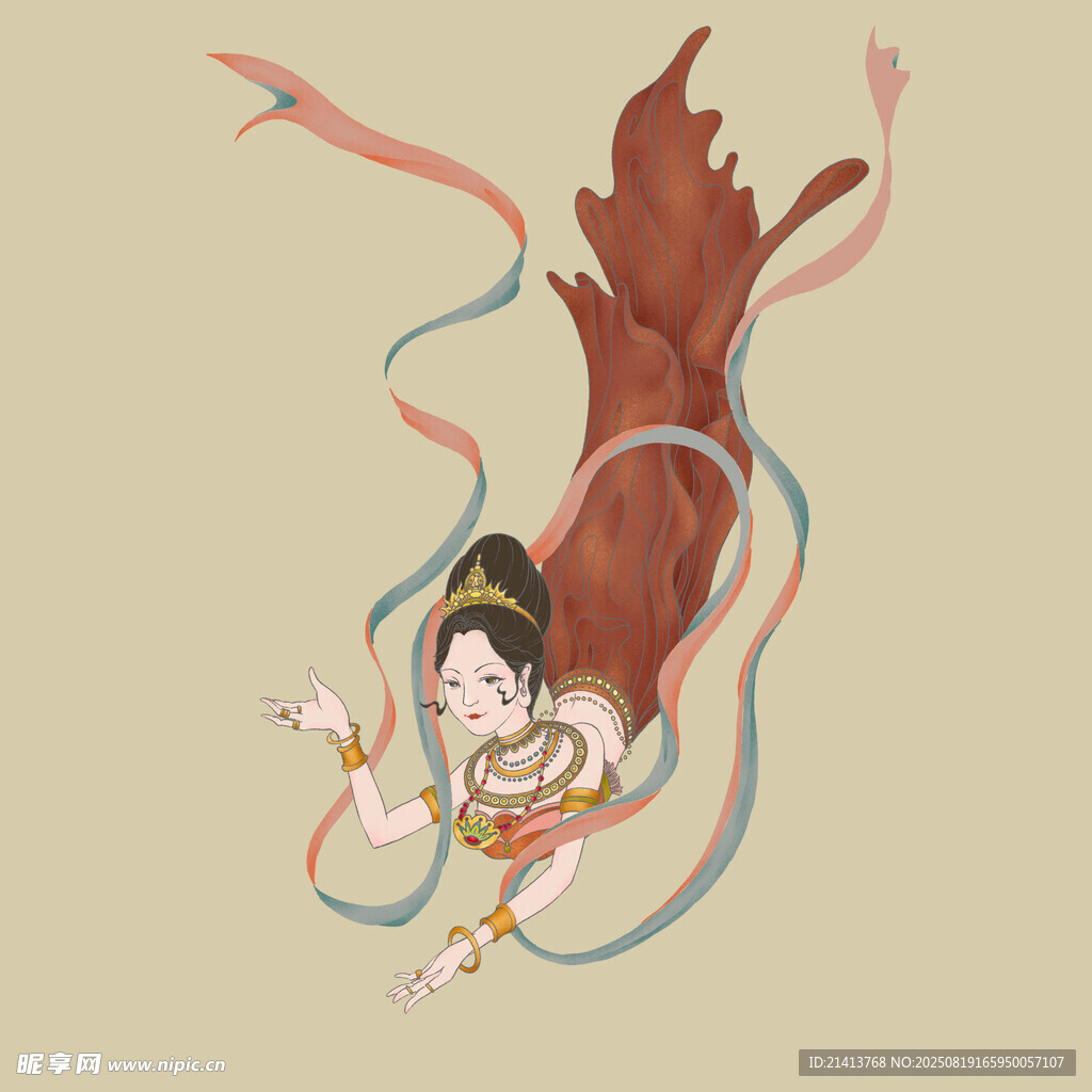 敦煌飛天仙女 靈動(dòng)飄逸