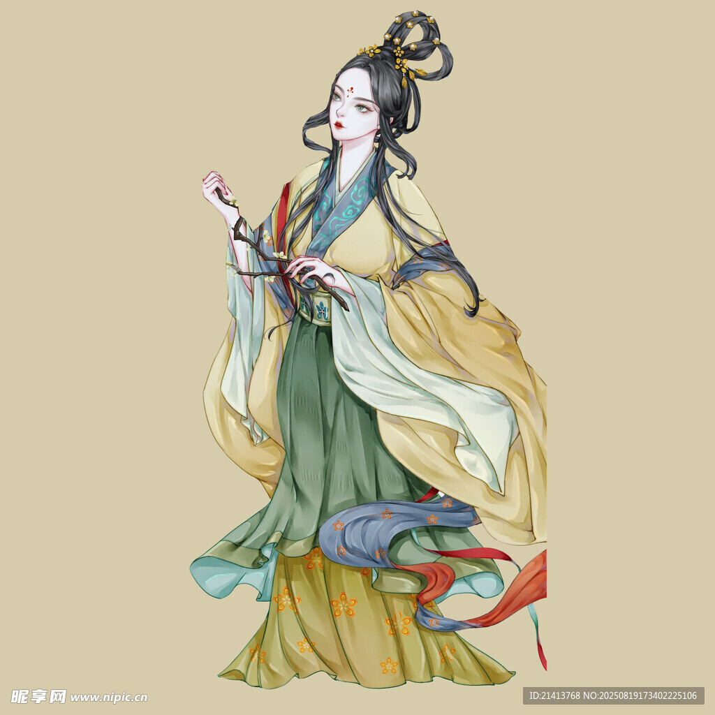 古典飄逸仙女插畫