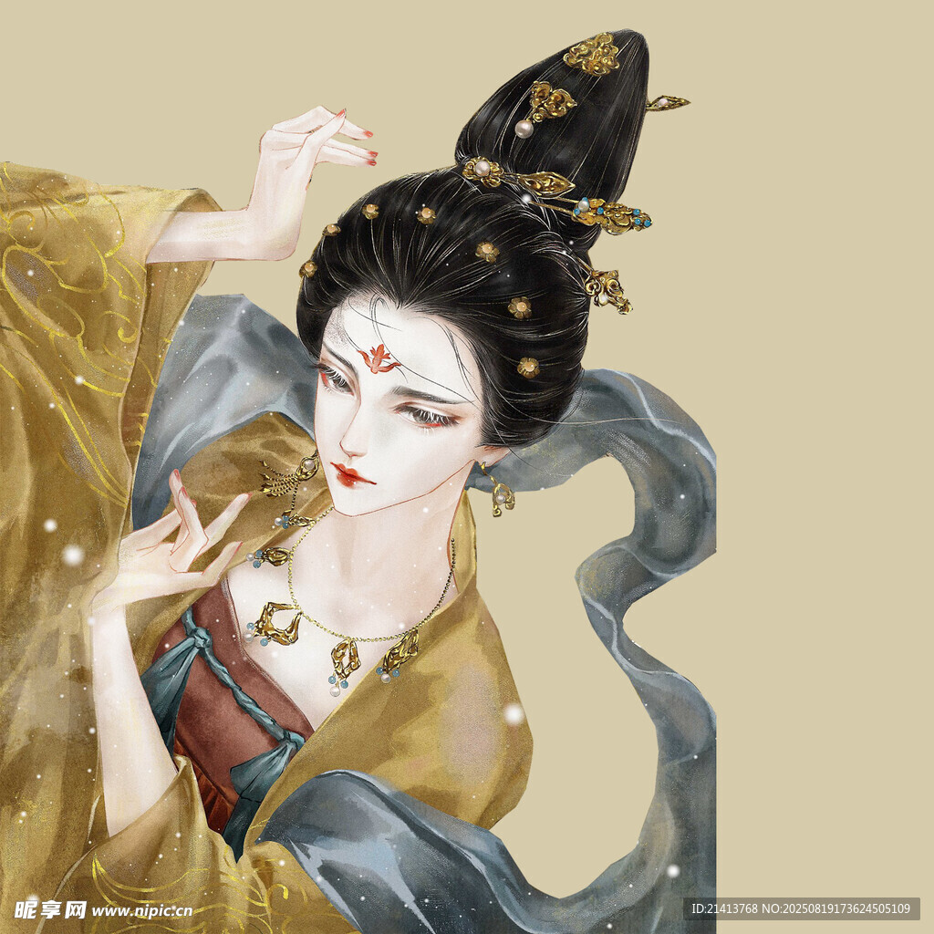 唐代仕女圖 典雅古風(fēng)韻味
