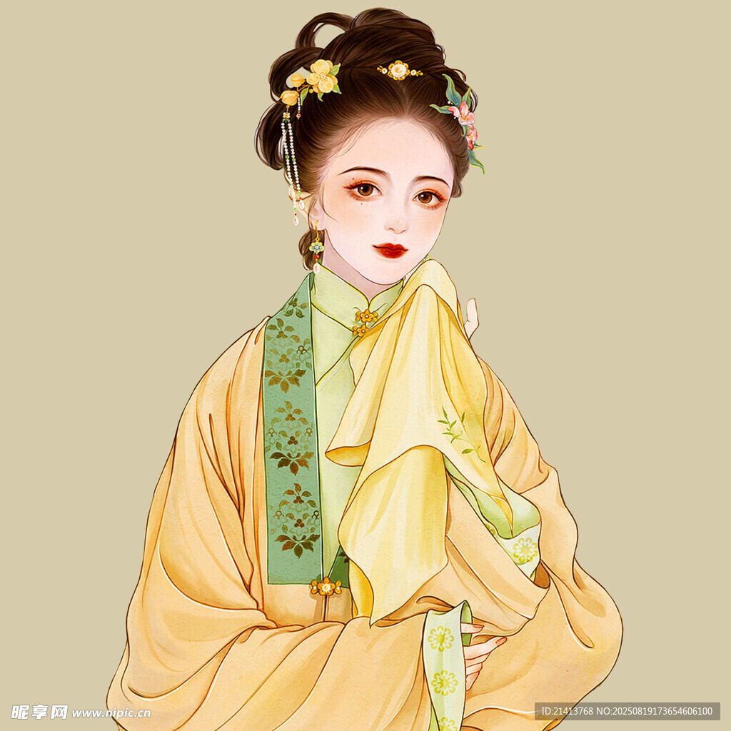 古風(fēng)漢服女子優(yōu)雅形象