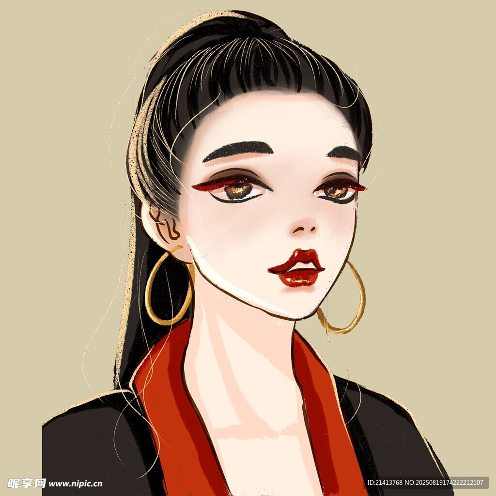 時尚酷颯的個性女孩