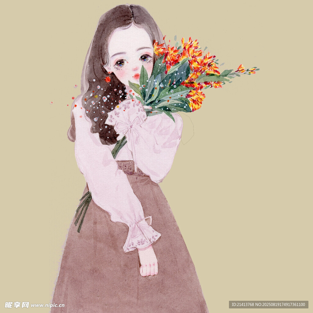 捧花少女的溫柔瞬間