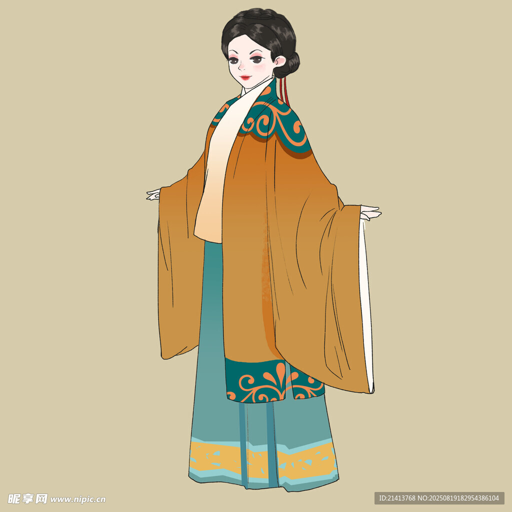 古風(fēng)漢服女子優(yōu)雅形象