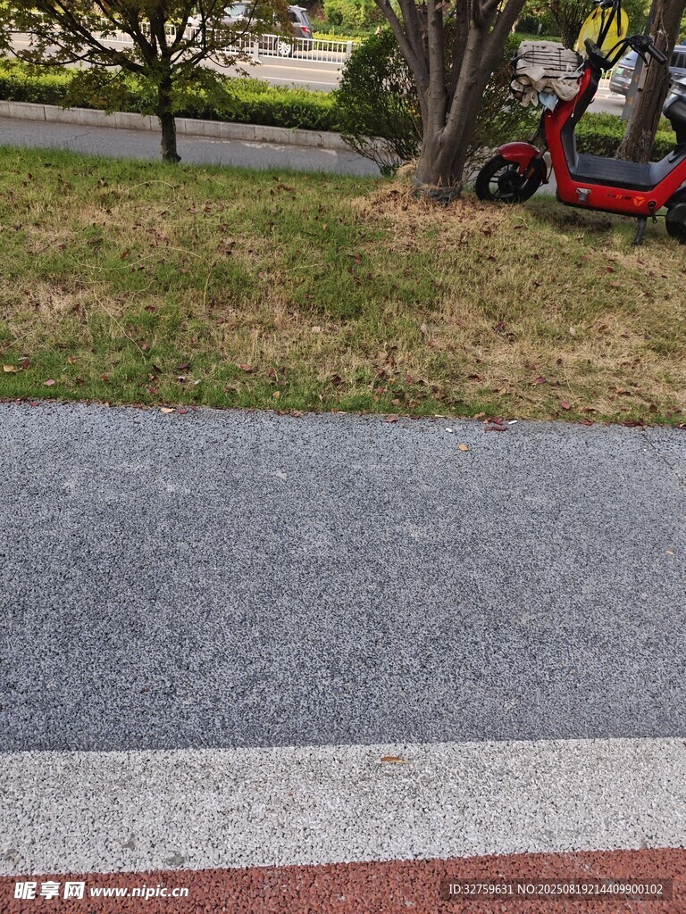 戶外彩色路面場景