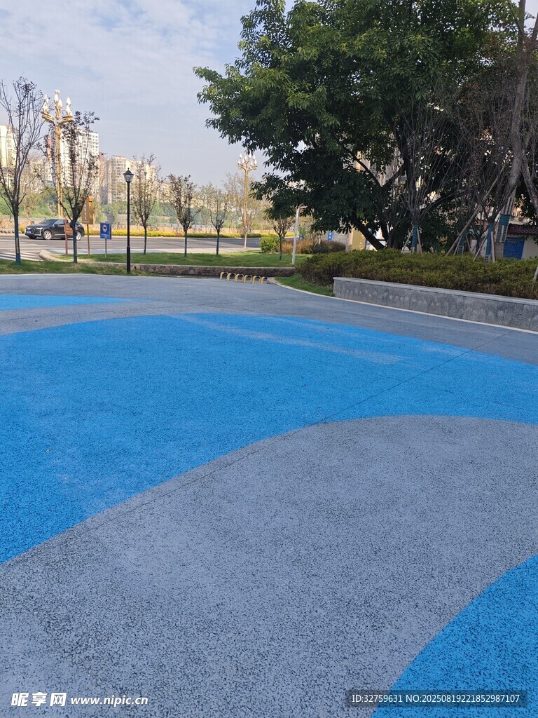 戶外彩色拼接地面景觀