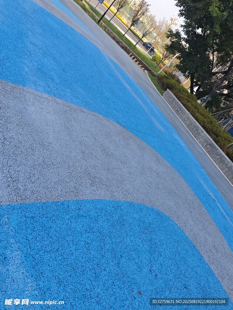 彩色塑膠跑道局部景觀