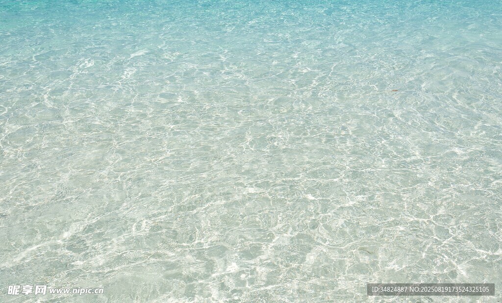 清澈見底的淺海海水