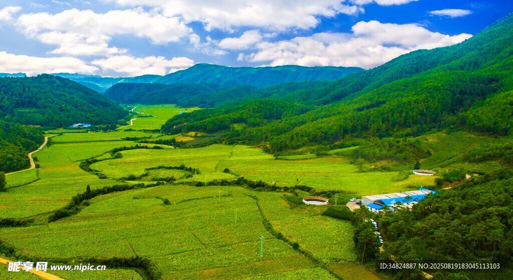 綠野山川美景